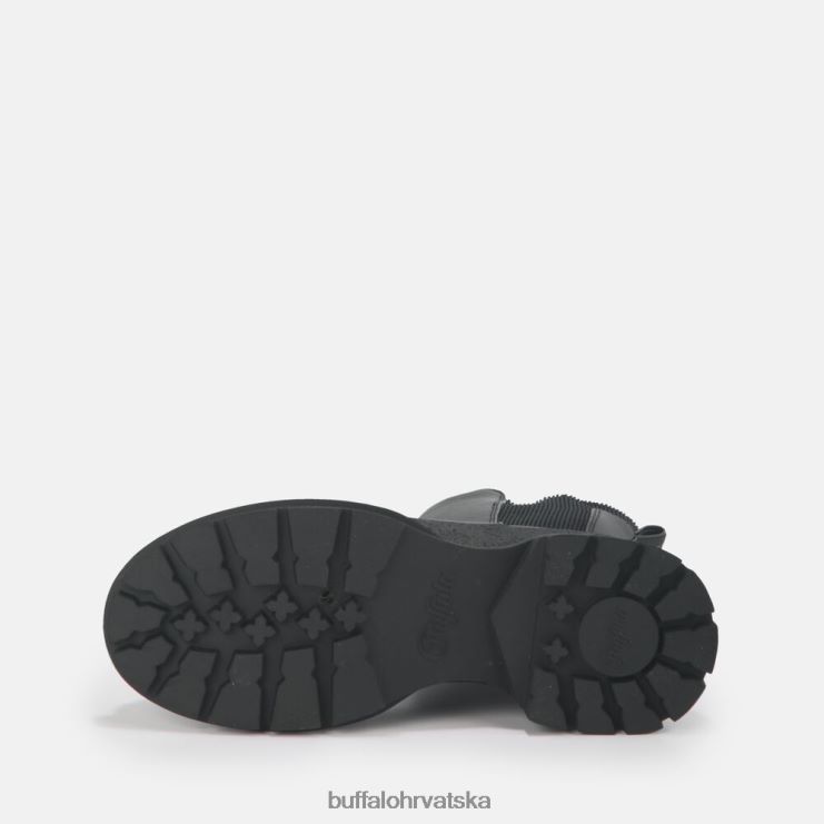 crno Buffalo shari bootie ravne veganske |čizme TDD6T639